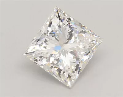 4.06ct F VS1 Rare Carat Ideal Cut Princess Lab Grown Diamond