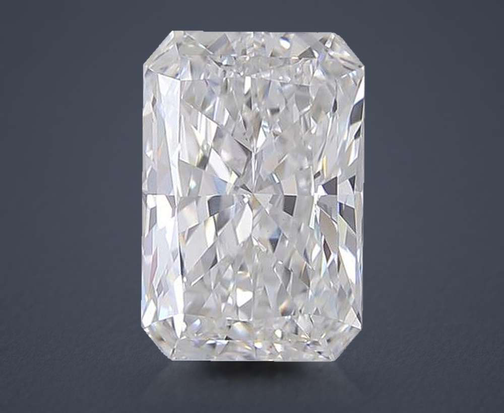 4.01ct F VVS2 Rare Carat Ideal Cut Radiant Lab Grown Diamond