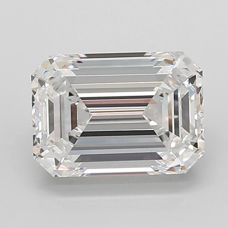 5.54ct E VVS2 Rare Carat Ideal Cut Emerald Lab Grown Diamond