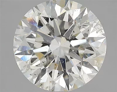 3.70ct I SI2 Rare Carat Ideal Cut Round Diamond