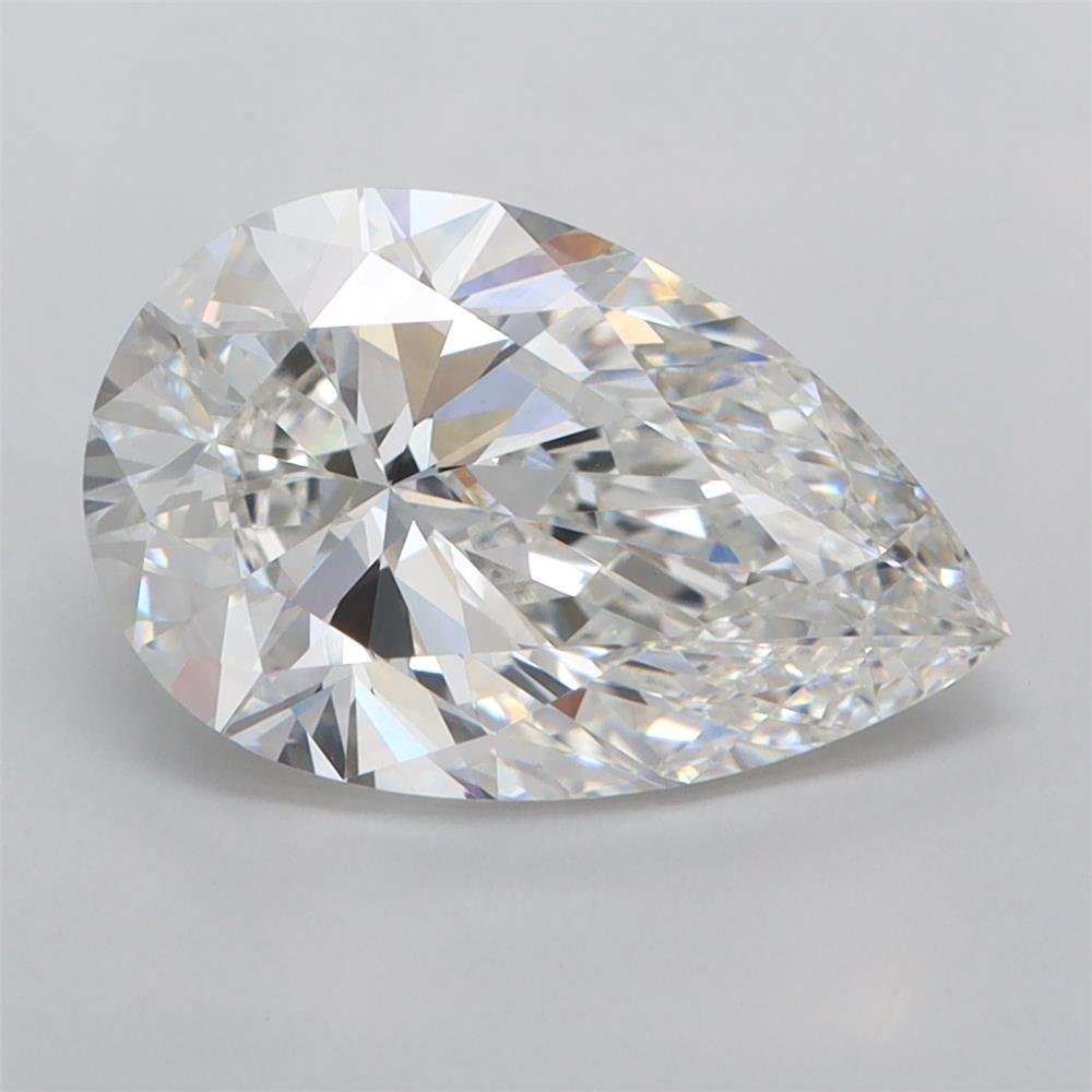 3.04ct F VVS2 Rare Carat Ideal Cut Pear Lab Grown Diamond