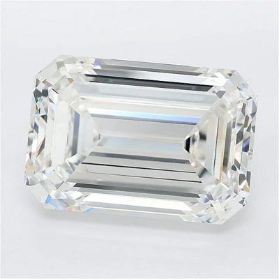 17.03ct F VVS2 Rare Carat Ideal Cut Emerald Lab Grown Diamond