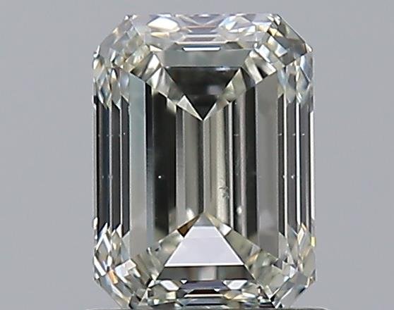0.98ct K SI1 Rare Carat Ideal Cut Emerald Diamond