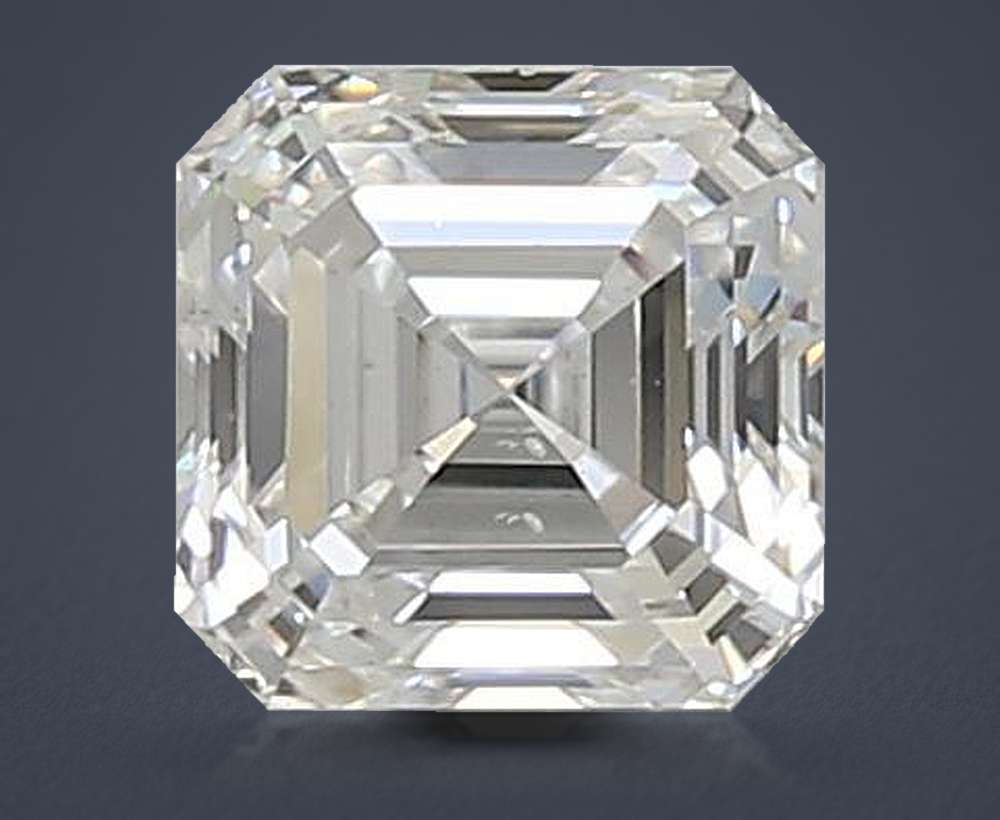 1.00ct D SI1 Very Good Cut Asscher Lab Grown Diamond