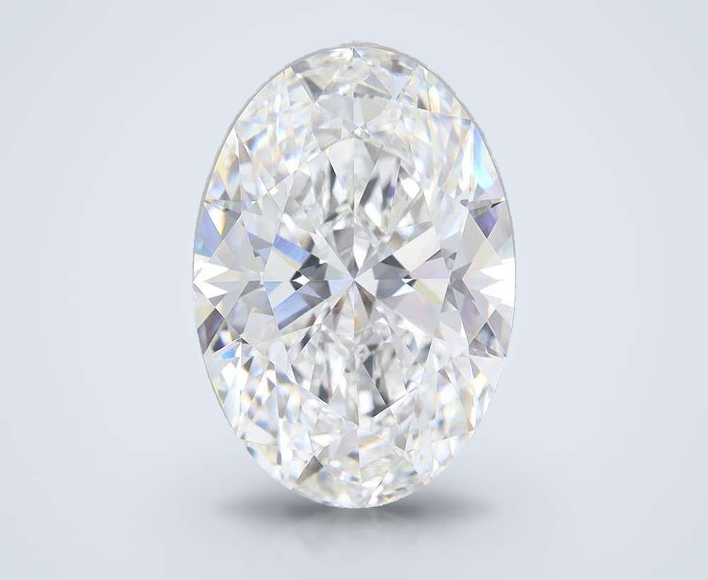 11.78ct E VVS2 Rare Carat Ideal Cut Oval Lab Grown Diamond