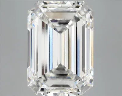 12.17ct F VVS2 Rare Carat Ideal Cut Emerald Lab Grown Diamond