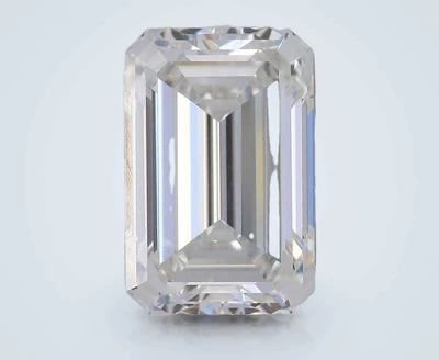6.06ct F VVS2 Rare Carat Ideal Cut Emerald Lab Grown Diamond