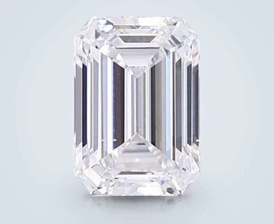3.95ct D VS2 Rare Carat Ideal Cut Emerald Lab Grown Diamond