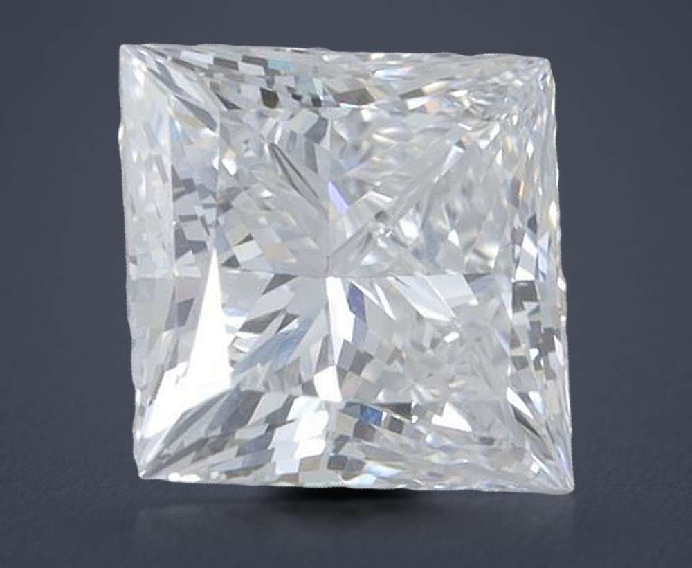 1.77ct F VVS2 Rare Carat Ideal Cut Princess Lab Grown Diamond