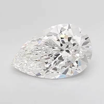 3.06ct E VS1 Rare Carat Ideal Cut Pear Lab Grown Diamond