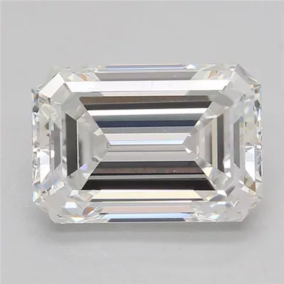 1.55ct F VVS2 Rare Carat Ideal Cut Emerald Lab Grown Diamond