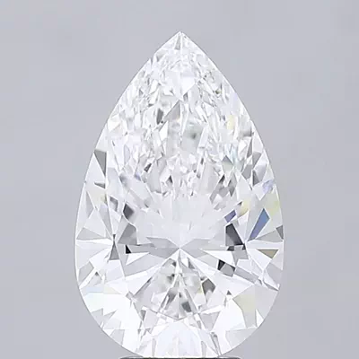 6.09ct E VVS2 Rare Carat Ideal Cut Pear Lab Grown Diamond