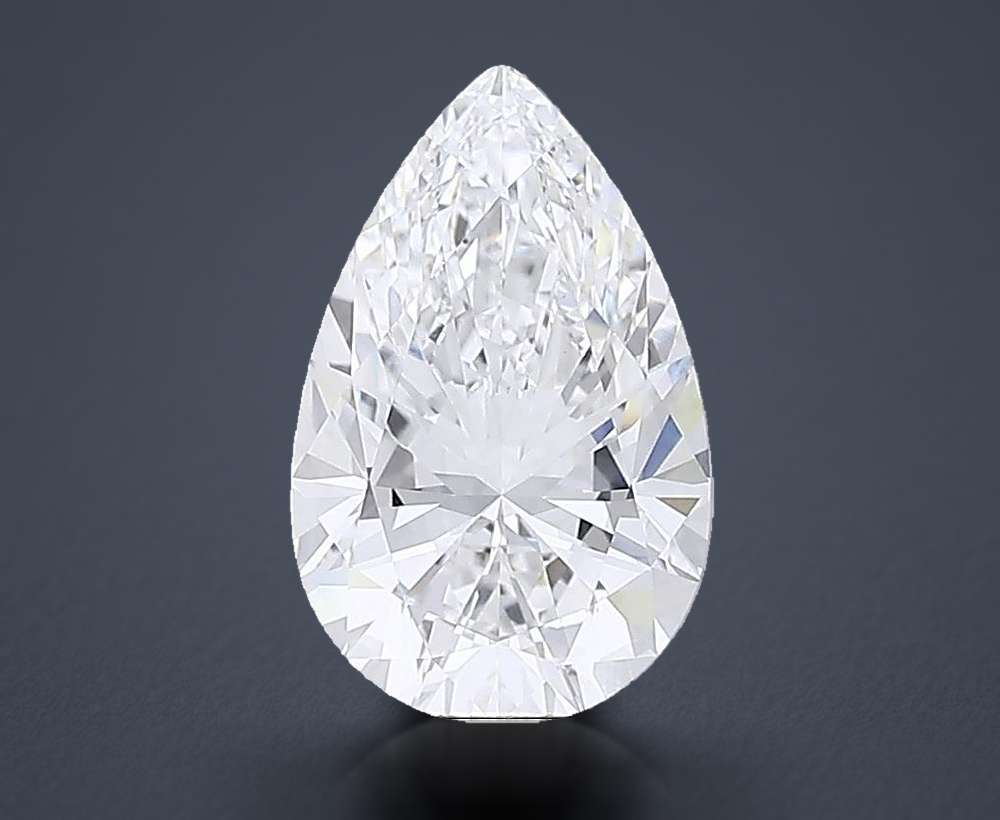 6.09ct E VVS2 Rare Carat Ideal Cut Pear Lab Grown Diamond