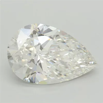 4.07ct F VS2 Rare Carat Ideal Cut Pear Lab Grown Diamond