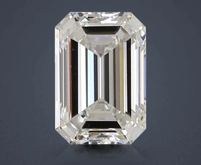 1.39ct F VS1 Rare Carat Ideal Cut Emerald Lab Grown Diamond
