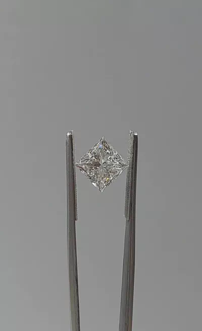 4.03ct G SI2 Rare Carat Ideal Cut Princess Diamond