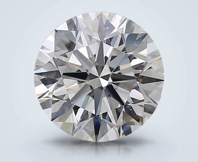 4.01ct E SI2 Rare Carat Ideal Cut Round Diamond