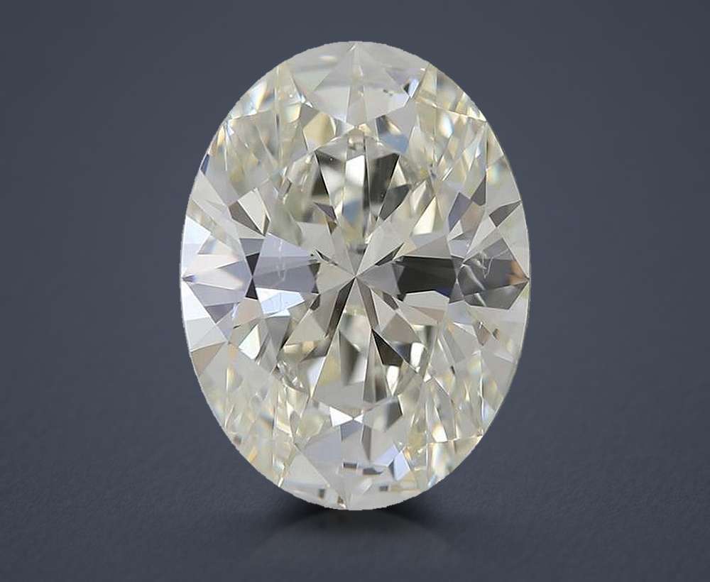 3.01ct J SI1 Rare Carat Ideal Cut Oval Diamond