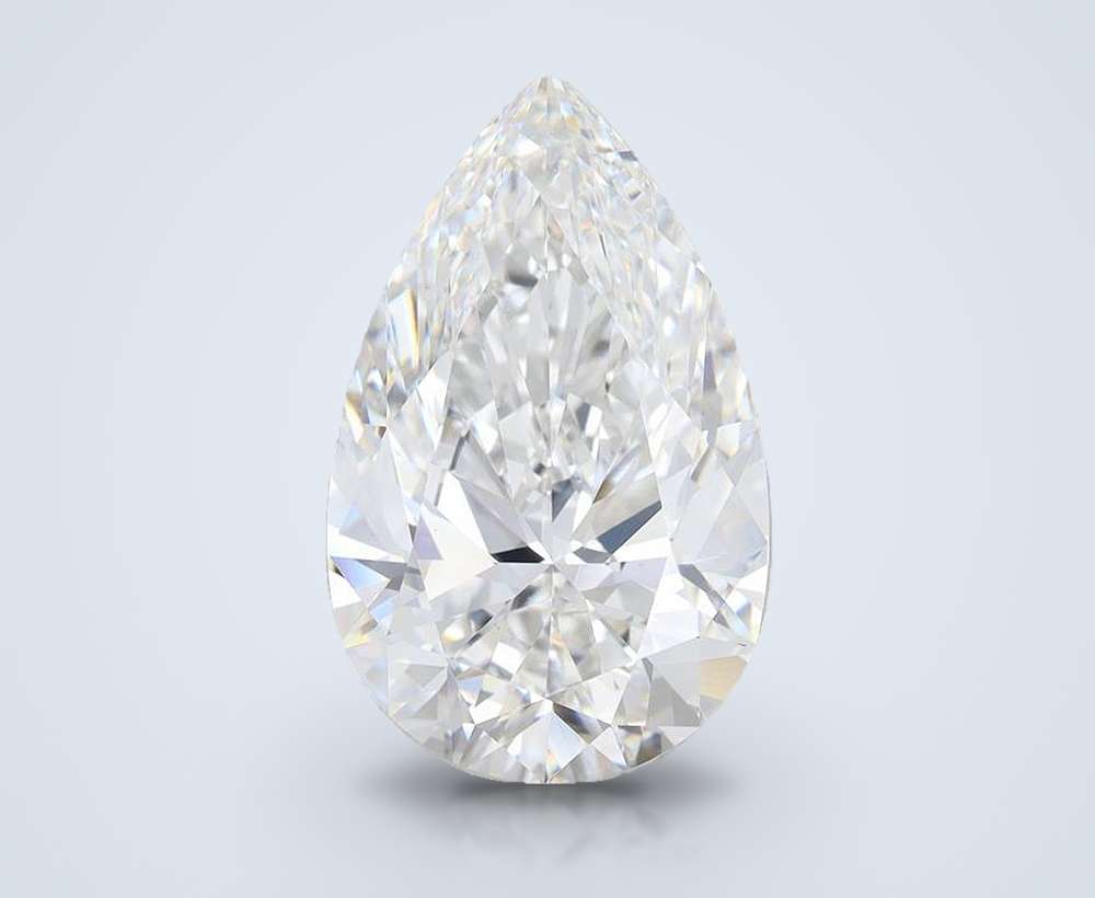 11.09ct F VVS2 Rare Carat Ideal Cut Pear Lab Grown Diamond