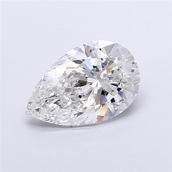 3.09ct F VS1 Rare Carat Ideal Cut Pear Lab Grown Diamond