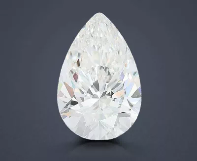 4.58ct F VVS2 Rare Carat Ideal Cut Pear Lab Grown Diamond