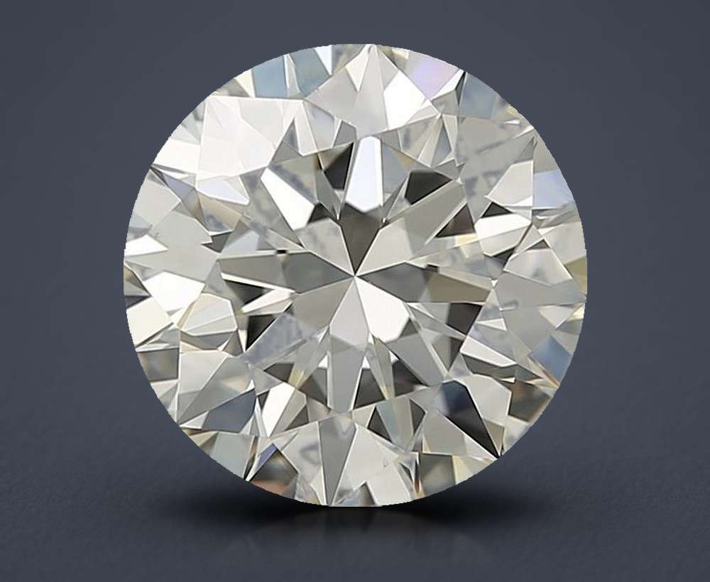 3.02ct K VS1 Rare Carat Ideal Cut Round Diamond