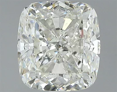 2.61ct K SI1 Rare Carat Ideal Cut Cushion Diamond