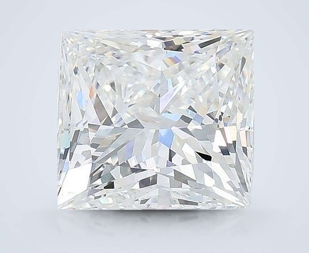 3.08ct F VVS2 Rare Carat Ideal Cut Princess Lab Grown Diamond
