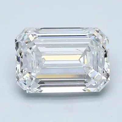 1.65ct E SI1 Rare Carat Ideal Cut Emerald Diamond