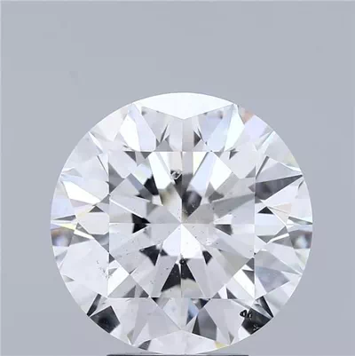 5.01ct G SI2 Rare Carat Ideal Cut Round Diamond