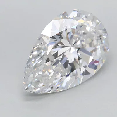 1.59ct D VVS2 Rare Carat Ideal Cut Pear Lab Grown Diamond