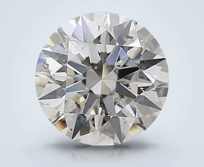 4.01ct H SI2 Rare Carat Ideal Cut Round Diamond
