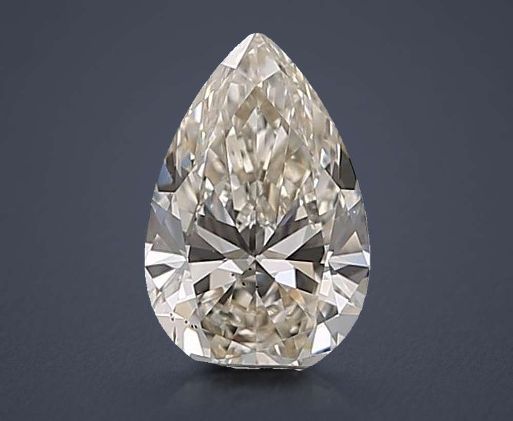 0.72ct K SI1 Rare Carat Ideal Cut Pear Diamond