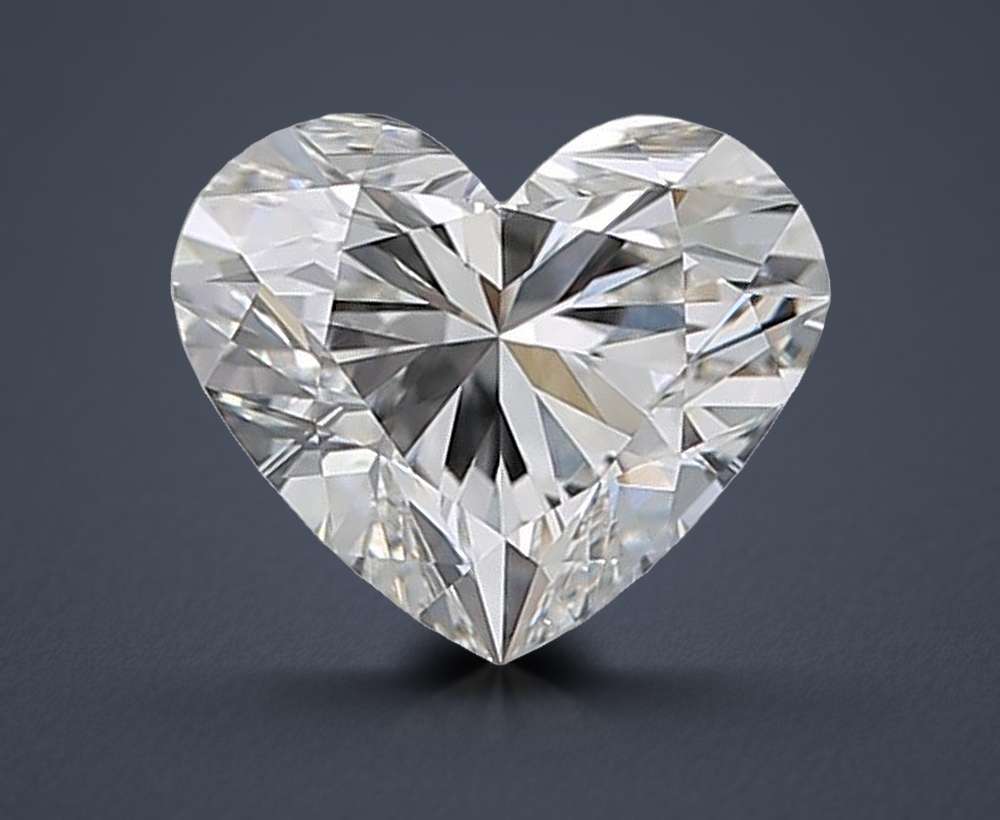 0.65ct I VS2 Rare Carat Ideal Cut Heart Diamond