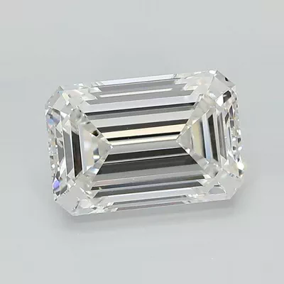 3.10ct G VVS2 Rare Carat Ideal Cut Emerald Lab Grown Diamond