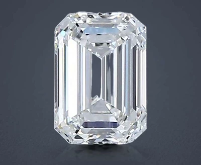 0.60ct G VVS2 Rare Carat Ideal Cut Emerald Diamond