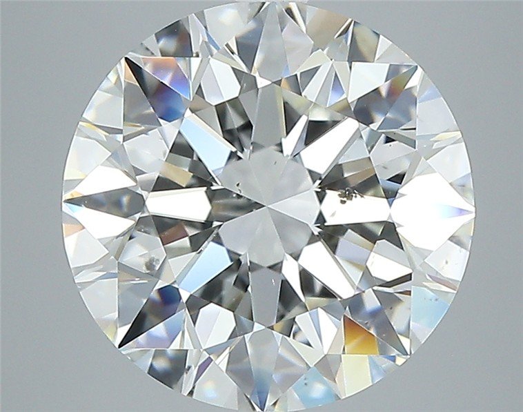 5.01ct I SI1 Rare Carat Ideal Cut Round Diamond