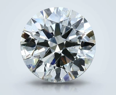 5.03ct J SI2 Rare Carat Ideal Cut Round Diamond