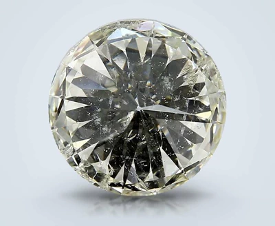 11.53ct K SI2 Rare Carat Ideal Cut Round Diamond