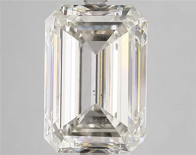 7.01ct I SI2 Rare Carat Ideal Cut Emerald Lab Grown Diamond