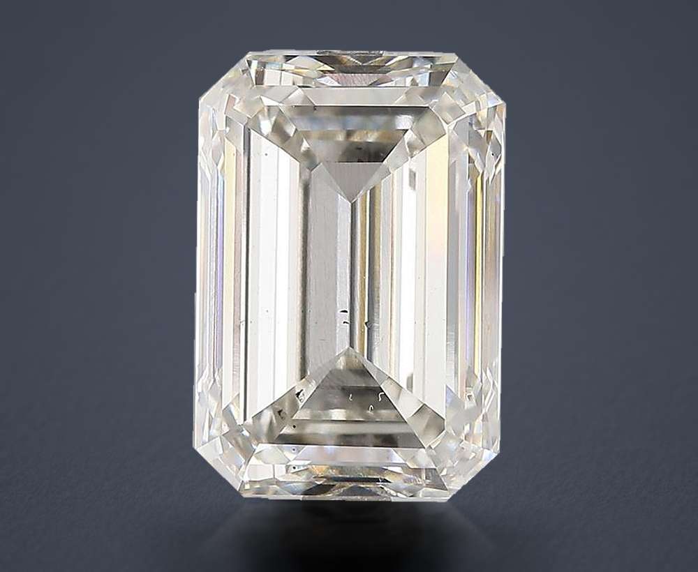 7.01ct I SI2 Rare Carat Ideal Cut Emerald Lab Grown Diamond