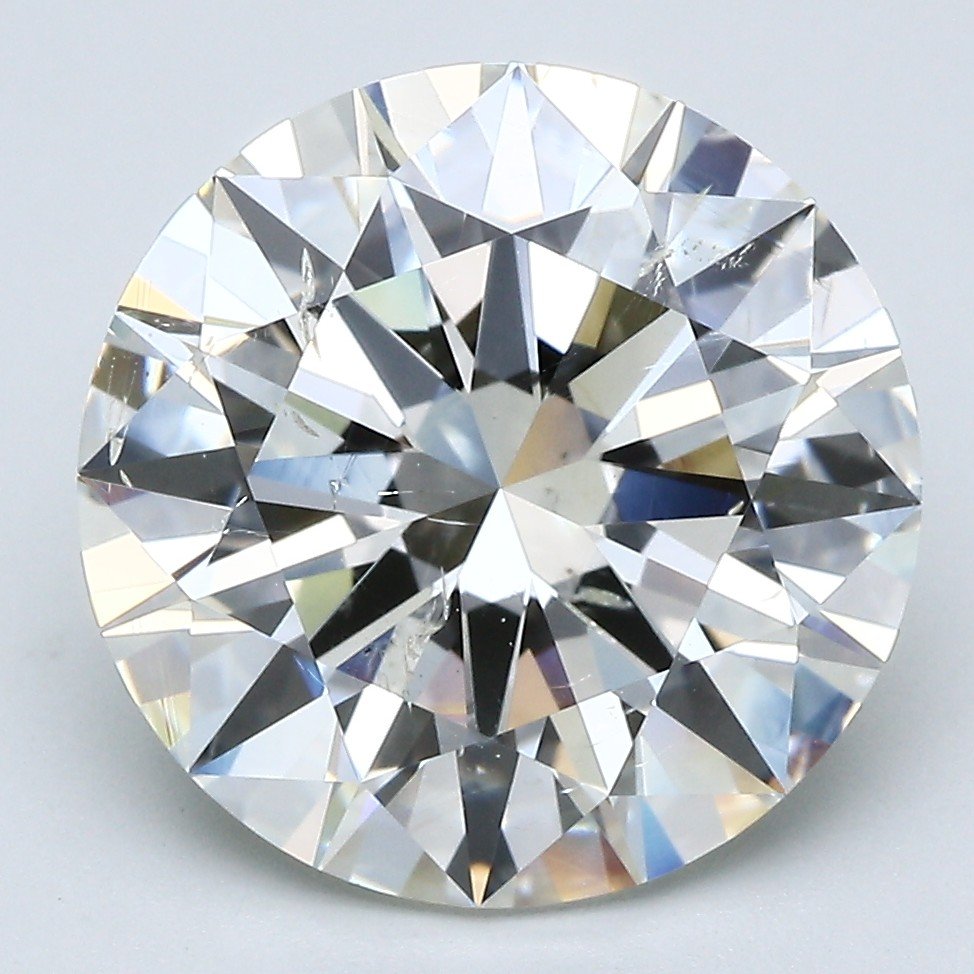 7.04ct J SI2 Rare Carat Ideal Cut Round Diamond