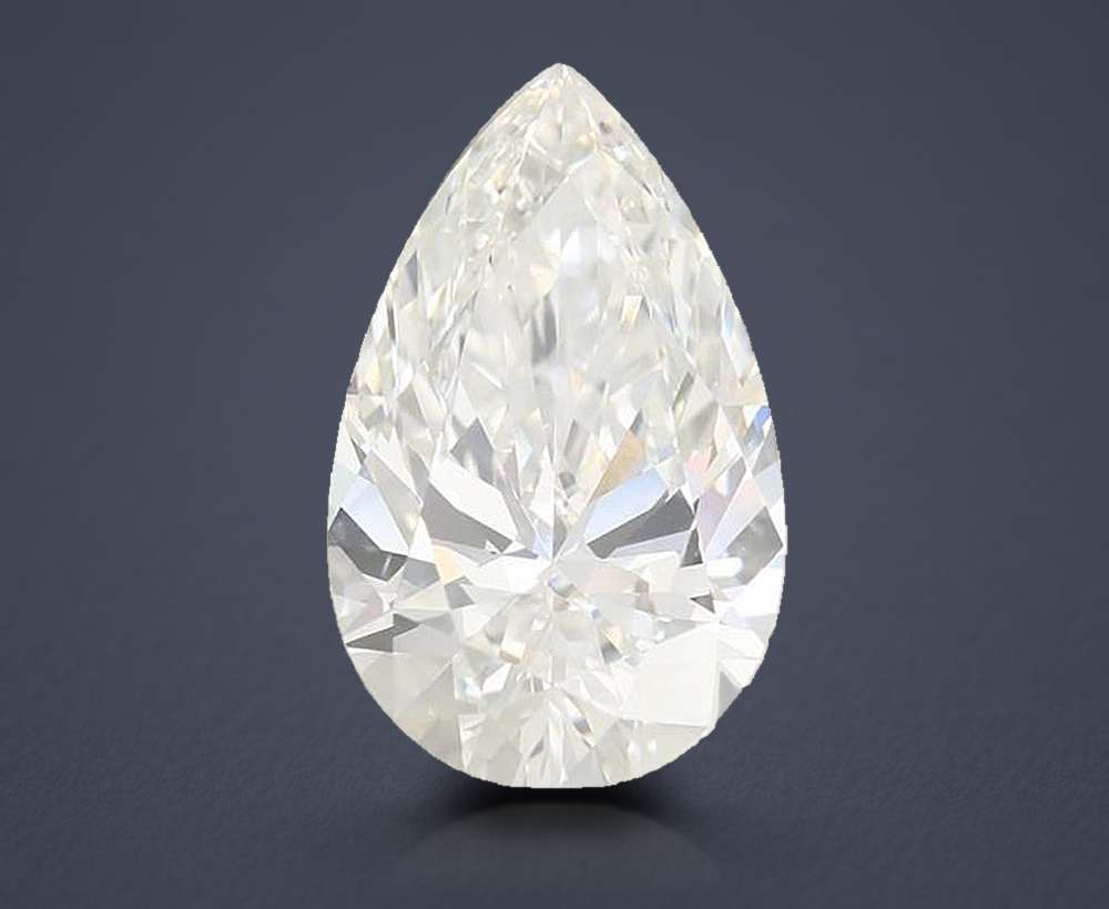 4.08ct F VVS2 Rare Carat Ideal Cut Pear Lab Grown Diamond