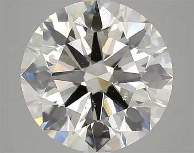 4.02ct K SI1 Rare Carat Ideal Cut Round Diamond