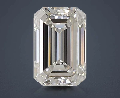 1.55ct F VS1 Rare Carat Ideal Cut Emerald Lab Grown Diamond