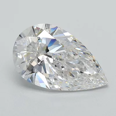 3.07ct D VS1 Rare Carat Ideal Cut Pear Lab Grown Diamond