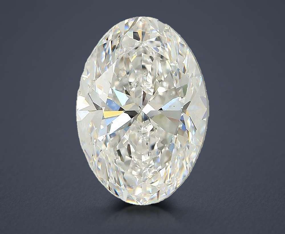 6.03ct D SI2 Rare Carat Ideal Cut Oval Diamond