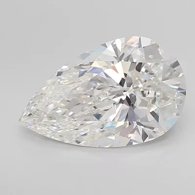 4.55ct F VVS2 Rare Carat Ideal Cut Pear Lab Grown Diamond