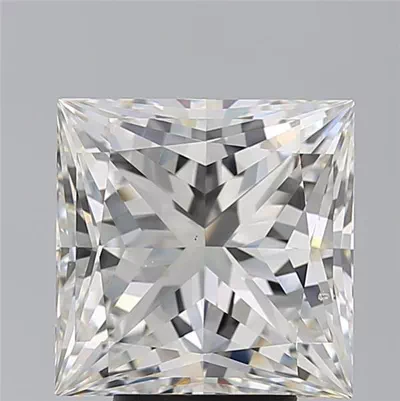 5.09ct I SI1 Rare Carat Ideal Cut Princess Diamond