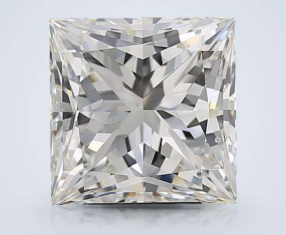 5.09ct I SI1 Rare Carat Ideal Cut Princess Diamond